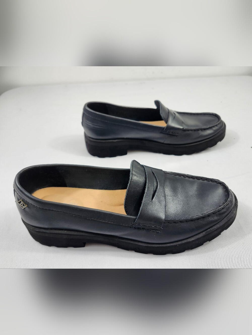 Sperry Women's 10 M Black Leather Penny Loafers Liteweight Casual Shoes - Picture 2 of 9